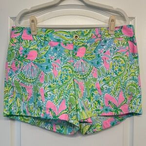 Lilly Pulitzer Callahan Short Size 14 Coconut Jungle 5” Inseam